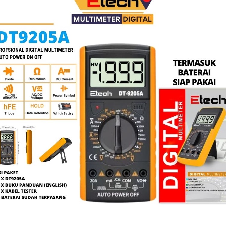 ¯EGG Multimeter Digital Paket Lengkap Dan Murah ASLI ADA BUZZERNYA + BONUS BATERAI MULTITESTER DIGIT