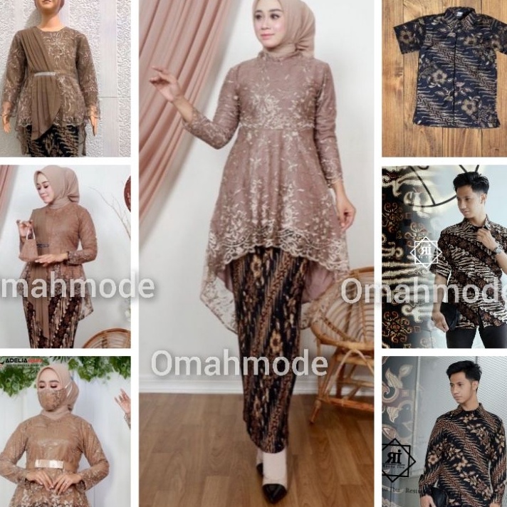 COUPLE KEBAYA MODERN/SETELAN KEBAYA PESTA KELUARGA/COUPLE KEBAYA KEMEJA BATIK/KEBAYA ANAK/KEBAYA TUN