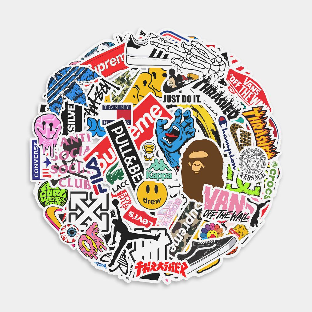 

Aksesoris 50Pcs Stiker Hypebeast / Sticker Kekinian / Supreme / Off-White Anti Air / Dekor Buku Journal / Laptop / Kulkas / Sticker Dekorasi Motor Resmi