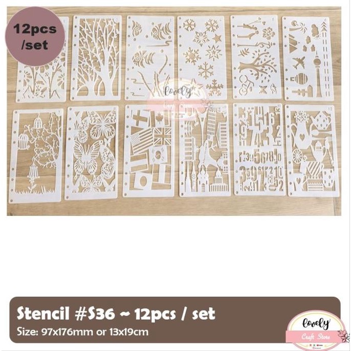 

Terlaris S36 Cetakan Plastik Stensil Stencil Lukis, Kue Cake, Craft, Scrapbook