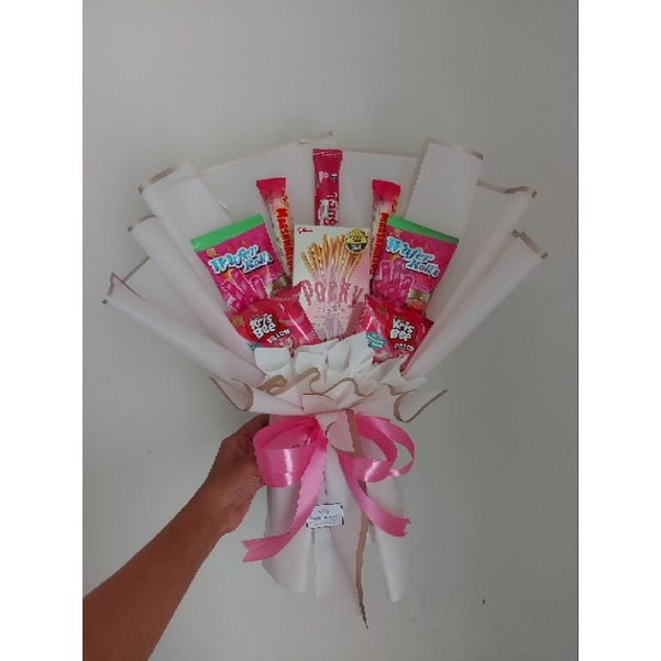BUKET SNACK WISUDA MURAH | BUKET PINK PREMIUM