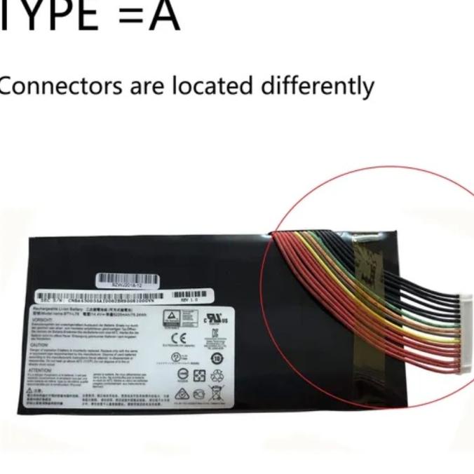 baterai battery msi gt62vr gt73 gt75 gt80 gt83 bty-l78 original