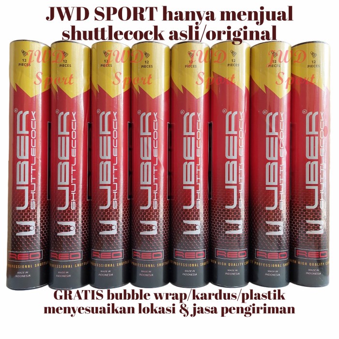 Terlaris Uber Shuttlecock - Uber Red (Kok Uber Red)