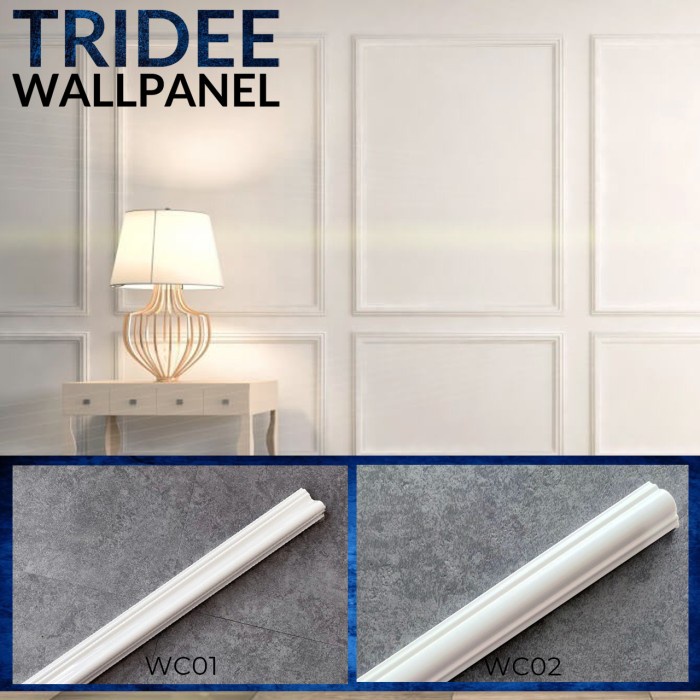 Wall Moulding Wainscoting Dinding Profil TRIDEE WALLPAPER