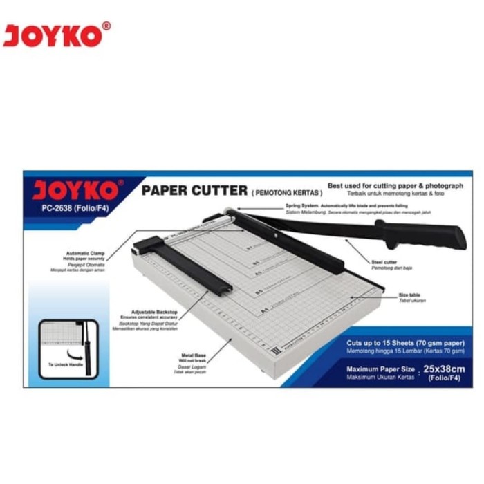 

Bestseller Alat Pemotong Kertas F4 Joyko Pc2638 F4/Paper Cutting F4 Joyko Cutter