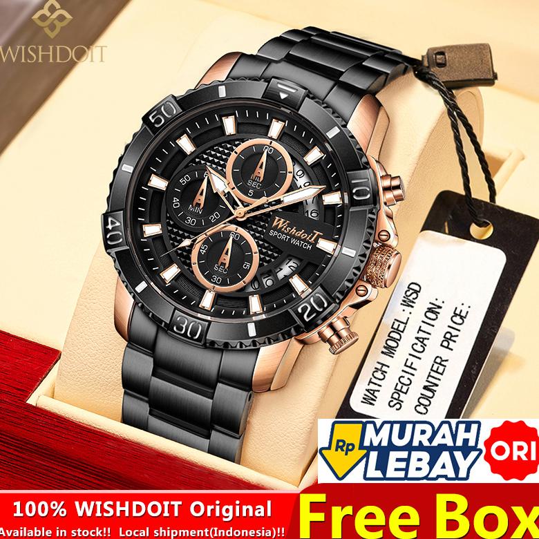 COD WISHDOIT Jam Tangan Pria Anti Air Original Terbaru Keren Laki Laki Anak Tahan Air Lelaki Jam Tan