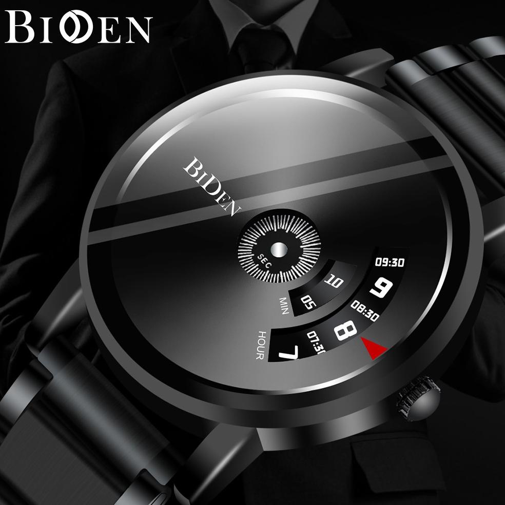 COD BIDEN Jam Tangan Pria Anti Air Bisnis Mode Pria Kuarsa Tali Stainless Steel Jam Tangan Cowok Ana