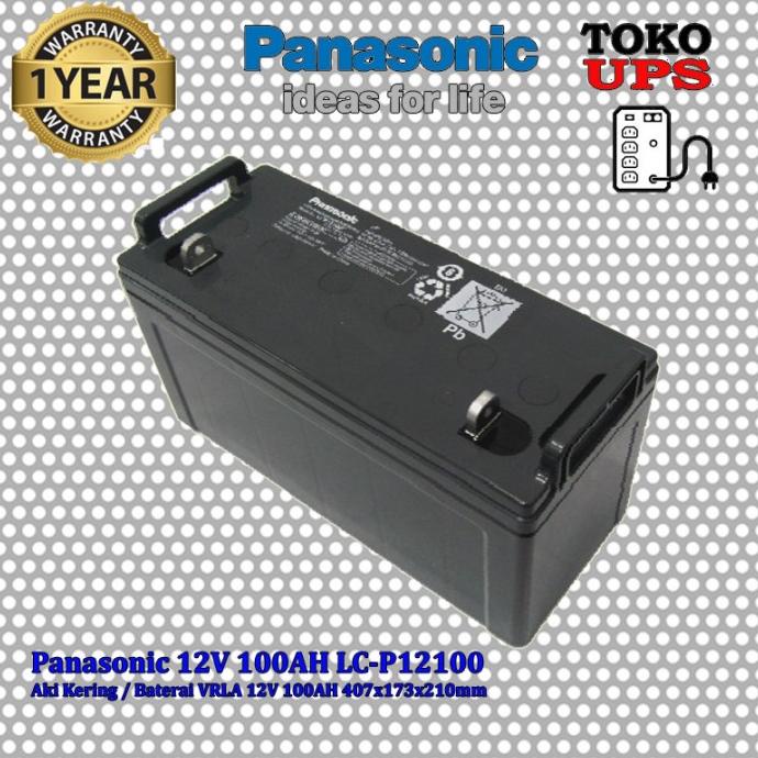 Baterai VRLA Panasonic 12V 100AH Panasonic LC-P12100 Aki Kering 100AH