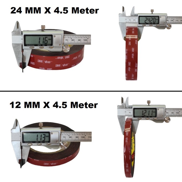 

TERMURAH HC954 Double Tape VHB Autome 12 MM x 4.5M 24MM x 4.5M 4900 Tebal 1.1 M