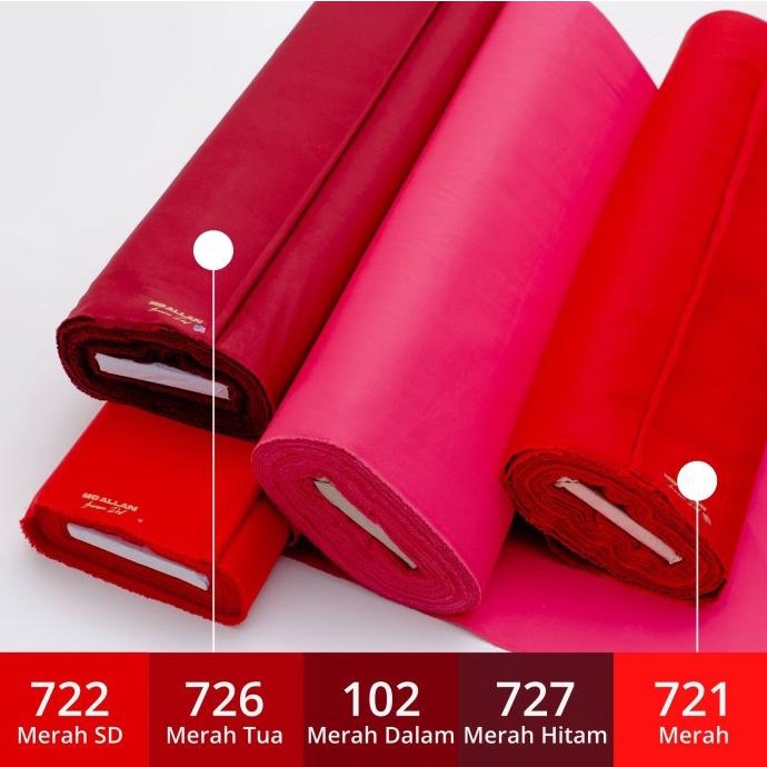 Produk Unggulan] Sapporo McAllan Kain Seragam American Drill Premium (Merah)