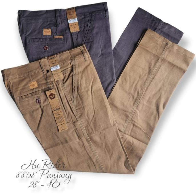 celana panjang katun hu rider standard casual pria