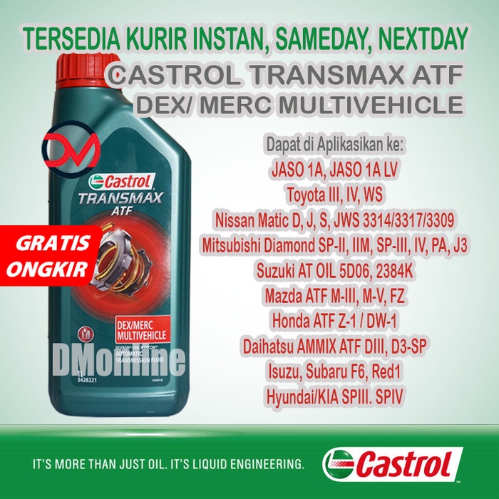 Bestseller Castrol Atf Transmax Dex/Merc Multivehicle 1L / Oli Atf