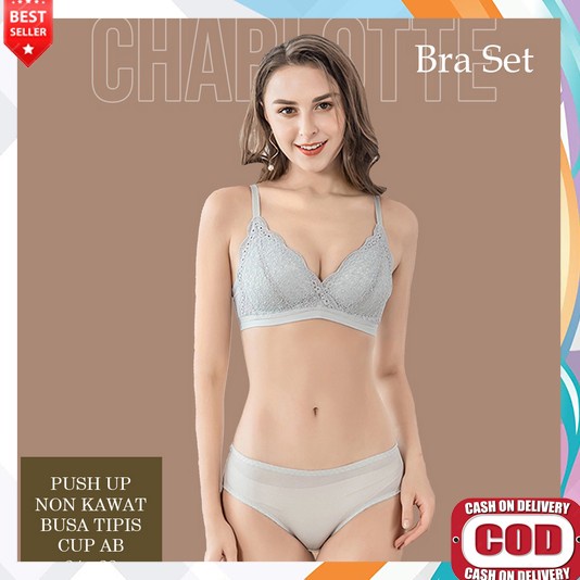 Bh Set Celana Dalam Sexy Wanita Hot  Seksi Untuk Bercinta Cd Dewasa 2Iin1 Busa Lingerie Super Cospla