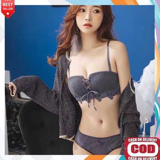 Bh Set Celana Dalam Sexy Wanita Hot  Seksi Untuk Bercinta Sport Payudara Tebal Montok Tanktop Korea 