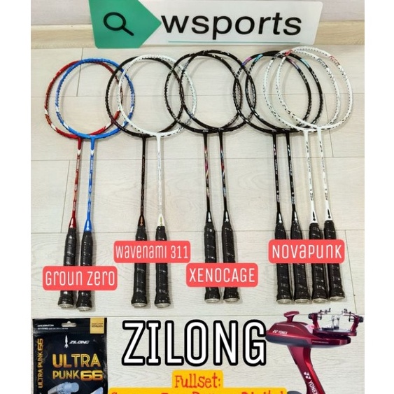 Ready Stok Raket Badminton ZILONG 38LBS GROUND ZERO WAVENAMI XENOCAGE NOVAPUNK LORDGUN Original 