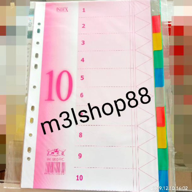 

Pembatas order / divider folio index venhg