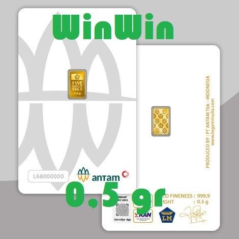 TERMURAH 0,5 GR (GRAM) GOLDBAR/LOGAM MULIA/LM/EMAS ANTAM BERSERTIFIKAT ASLI 