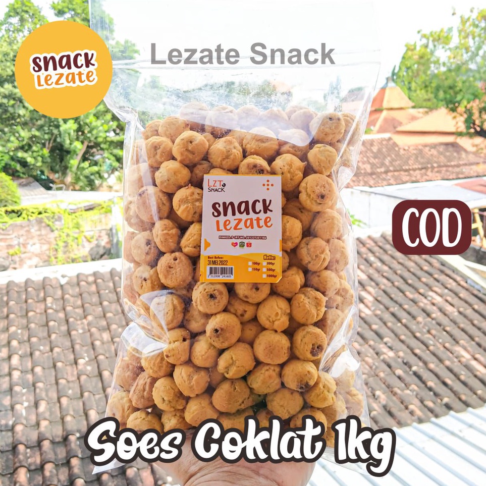 

✨Original✨ Soes Coklat Kiloan 1kg Lumer Enak Murah/ Sus Coklat Kering Kiloan Sus Kering Isi Coklat GG Lezate murah