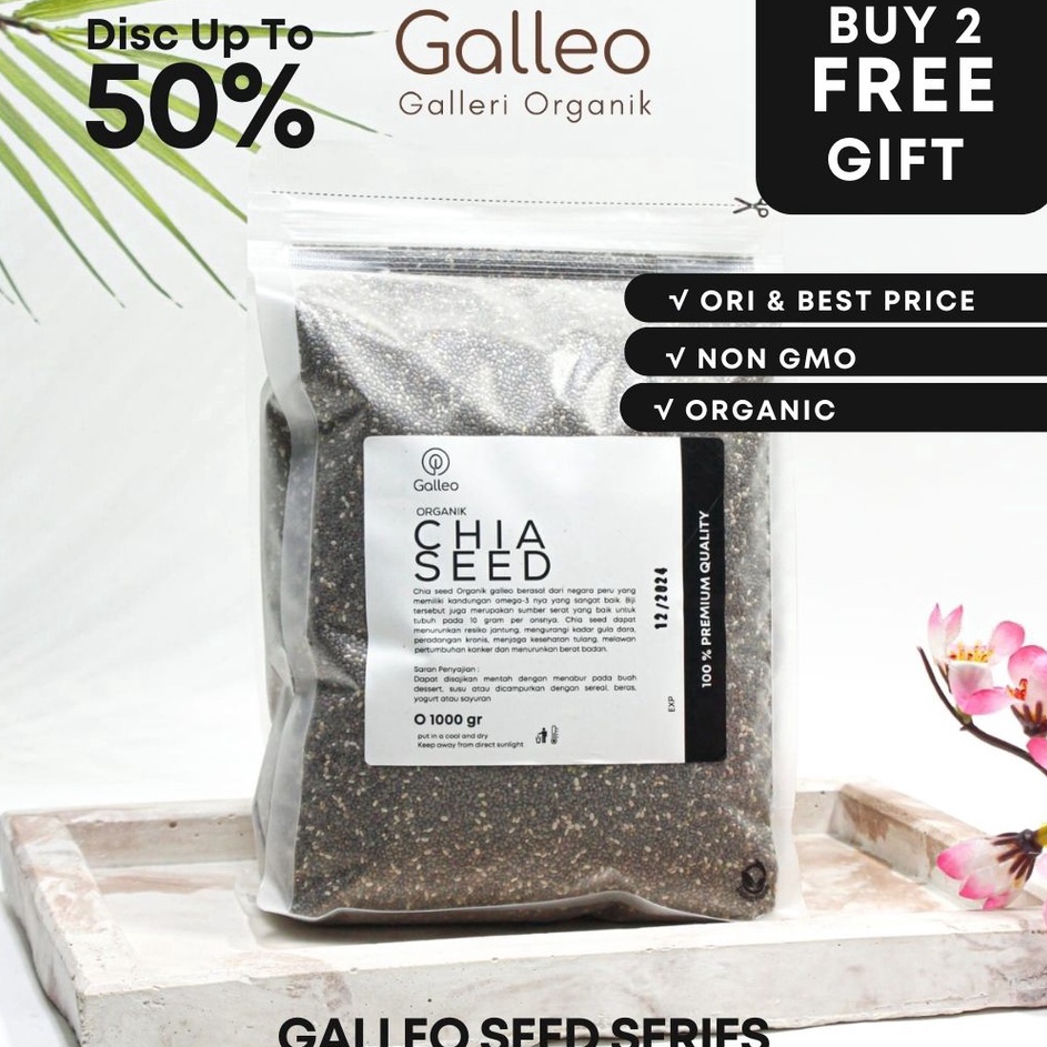 

Original CHIA SEED ORGANIK 1 KG MEXICO [ Biji Chia Seed Hitam Organik ] !!!