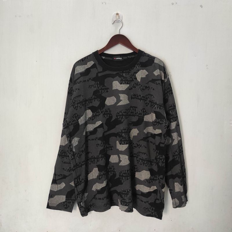 Kaos camo lengan panjang pria A1rwalk size XXL