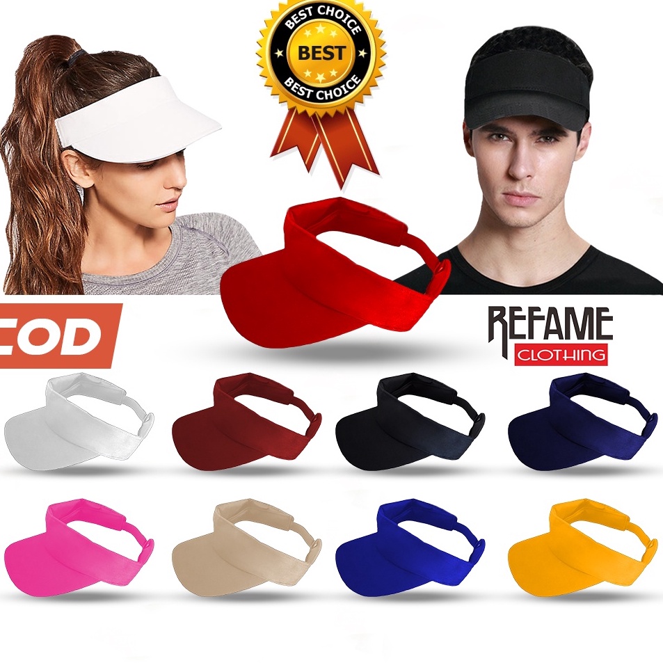 [KODE 1920] GROSIR Topi Olahraga Sport Lari Jogging Senam Sepeda Golf Zumba Visor Tenis Pria Wanita 