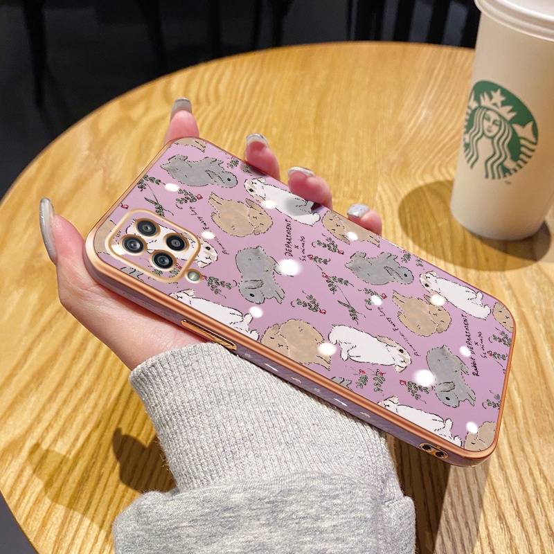 Case Ponsel untuk Samsung A12 5G M12 F12 A11 M11 Case pelindung kamera HP pelindung kamera penutup b