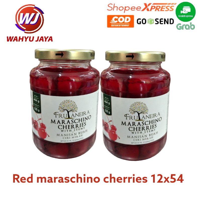 

red maraschino cheeries 454gr