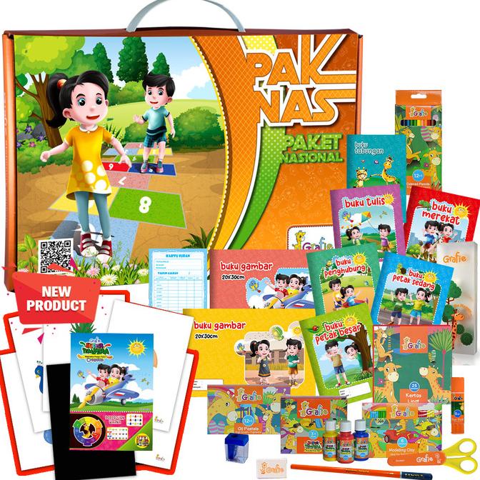 

^%^%^%^%] Grafie Stationery Package 19 Item (Alat Tulis & Pembelajaran TK/PAUD)