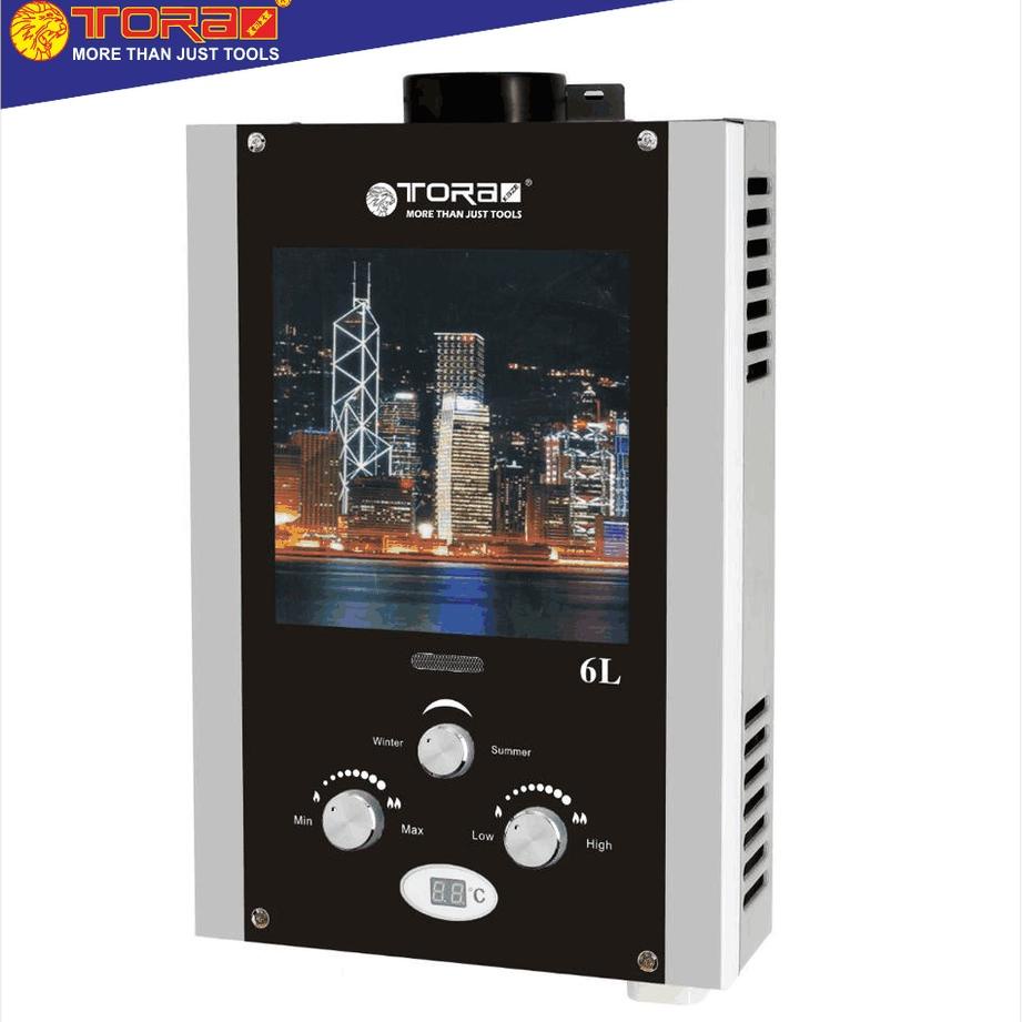 TORA Gas Water Heater - Pemanas Air Digital Glass 6 Liter LPG GWH6E