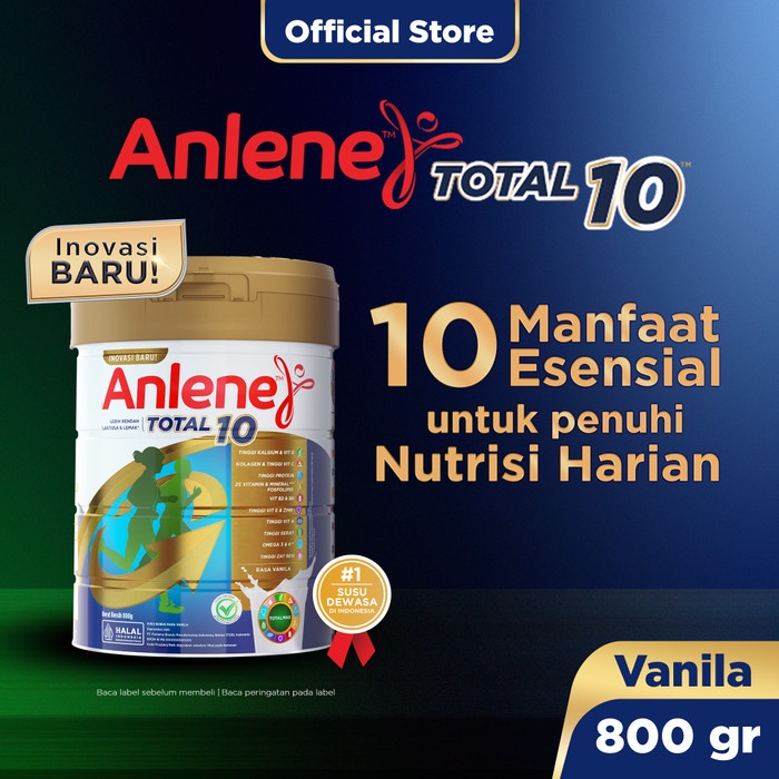 

Anlene Total 10 Susu Bubuk Dewasa Vanila 800G - 10 Manfaat Esensial