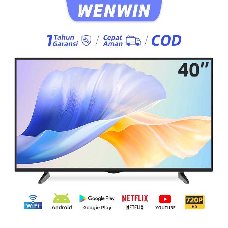 WENWIN Smart TV 40 inch Android TV LED Digital TV Full Televisi Netflix Youtube