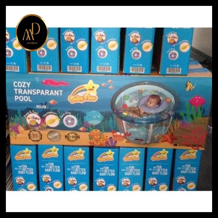 BABY FLOW COZY TRANSPARANT SWIMMING POOL KOLAM SPA BAYI 80x78cm melodijunia