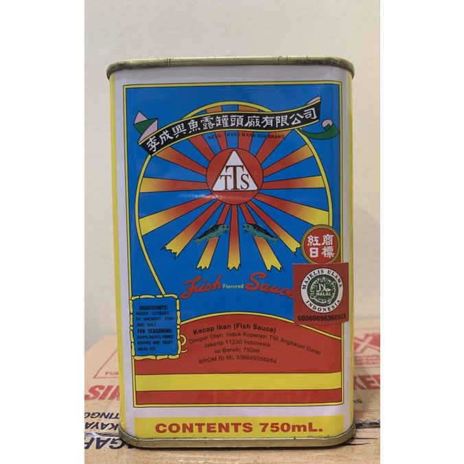 

Kecap Ikan Matahari Kaleng No.1 TTS 750 ml (Fish Sauce)