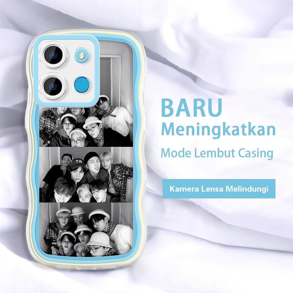 Infinix Smart7 Smart 7 6 5 4 4c 6Plus plus INS BTS BT21 Foto hitam dan putih Cool Kor Kesing case hp