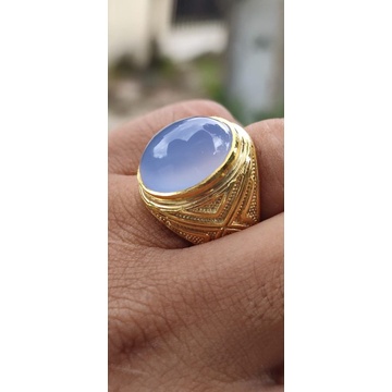 cincin akik batu biru  baturaja