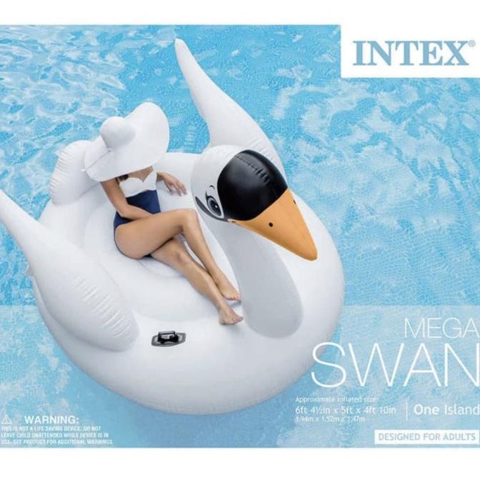 Pelampung Intex Mega Swan Island 57287 Giant Family Floaties