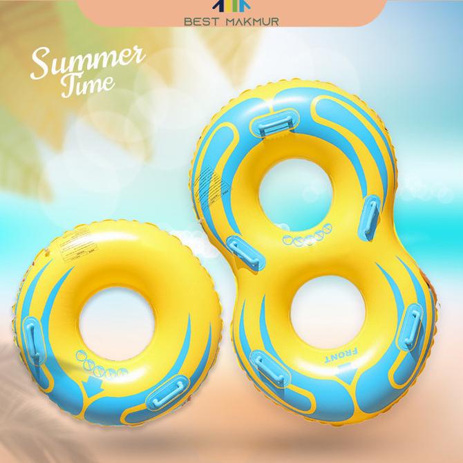 Pelampung Ban Renang Kuning Single Double Dewasa Anak Anak