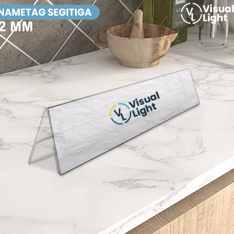 

>XG34448< Papan Nama Meja / Akrilik Nama / Nama Jabatan desain elegan - Tipe Segitiga