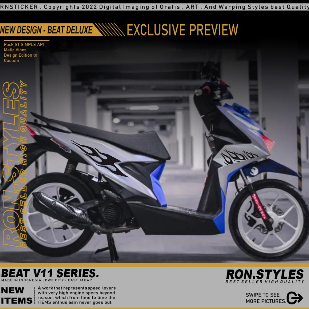 Best V11 CUTTING STICKER STRIPING BEAT  DELUXE 2020-2023 SIMPLE STYLE MOTIF API  WHEELS COPY TRANSPA