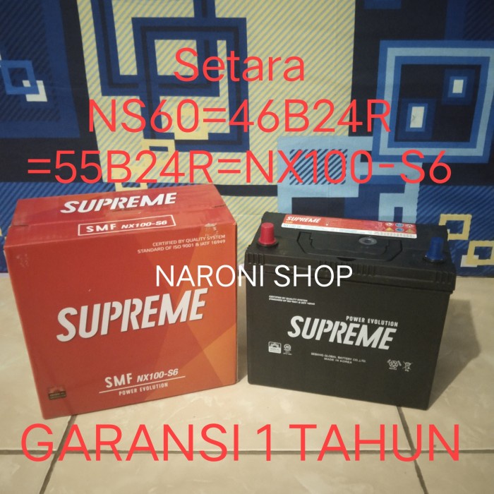 Aki Mobil Ns60 Supreme Accu Rush Terios Xenia Swift Escudo