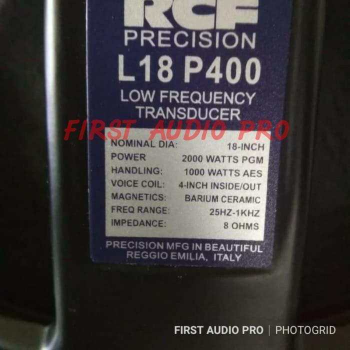 Speaker Woofer Rcf L18P400 / L 18P400 / L 18 P400 18Inch Grade A