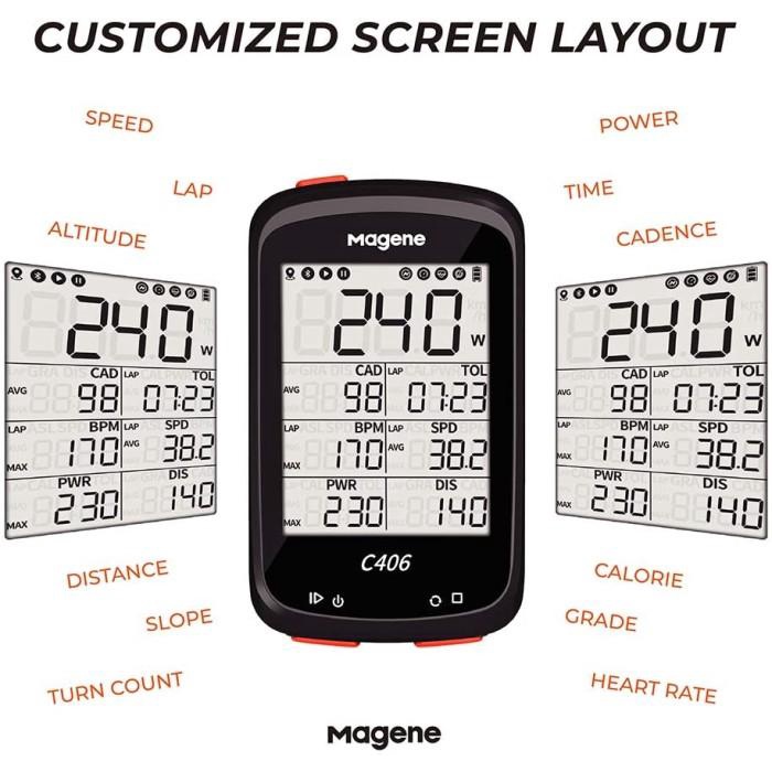 Magene C406 Gps Meter Heart Rate Wireless Spedometer Sepeda Mtb Road