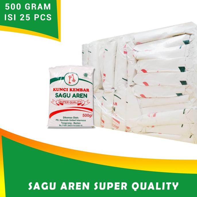 

Tepung Sagu Aren cap KUNCI KEMBAR 500 gr (Isi 25 Pcs)