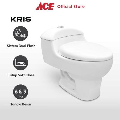 ACE - Kris Kloset Duduk Monoblock - Putih