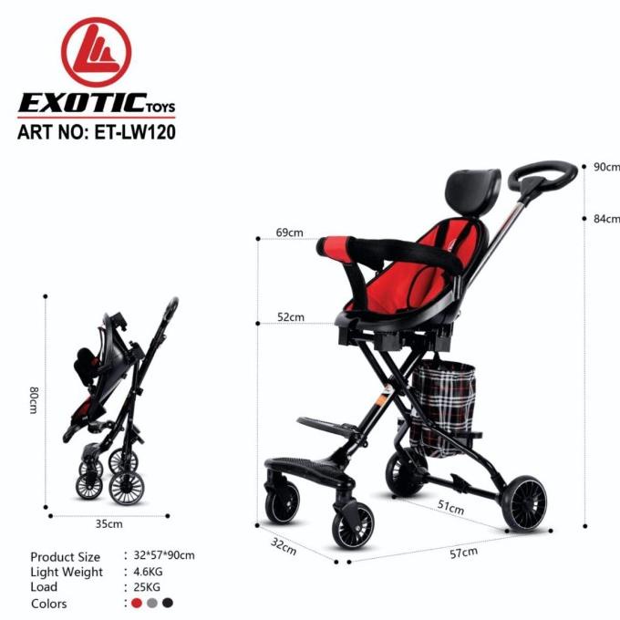 EXOTIC MAGIC STROLLER ET-LW 120 , STROLER, KURSI ANAK, DORONGAN ANAK