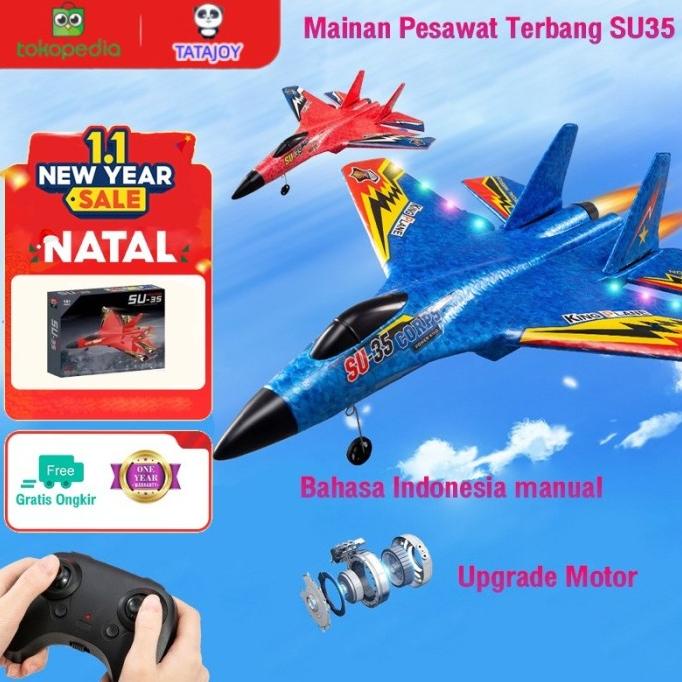 Mainan Pesawat Terbang Remote Control LED Pesawat mainan airplane toy