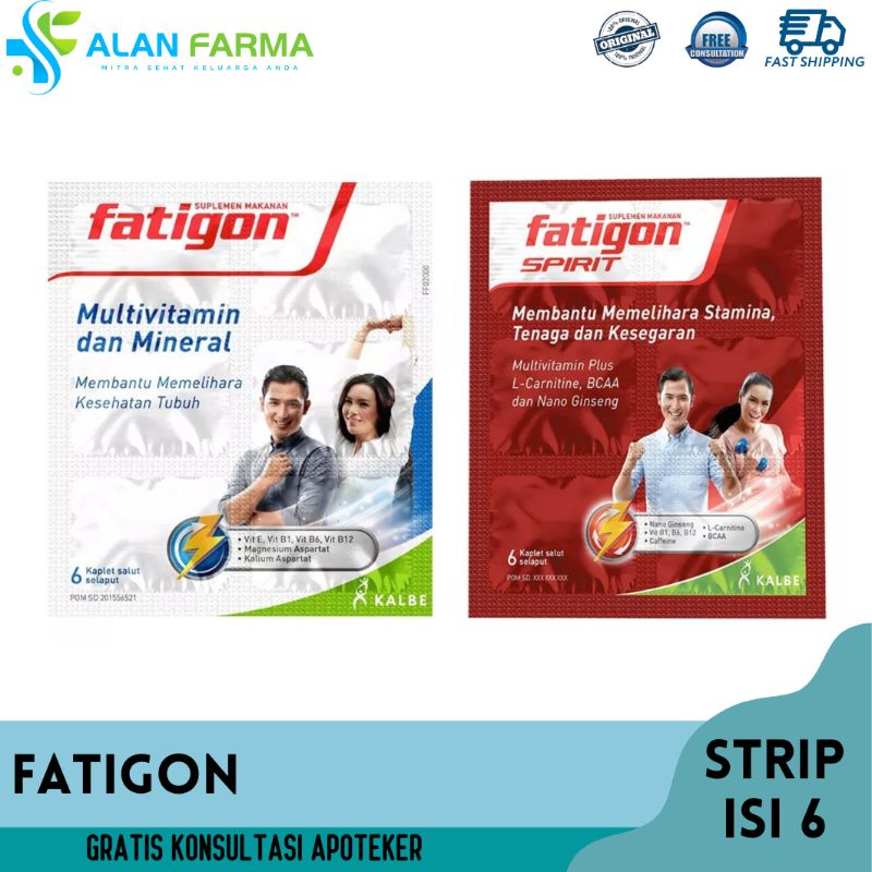 Fatigon Strip isi 6 | Fatigon Putih | Fatigon Spirit
