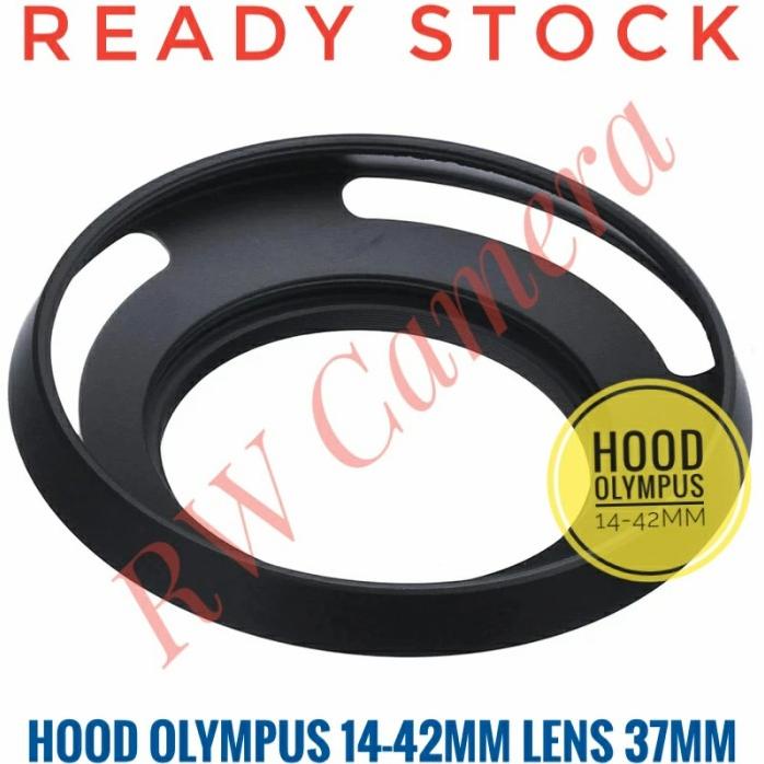 Metal Lens Hood 37Mm Lensa Olympus 14-42 Mm 14-42Mm Wide Angle Olimpus