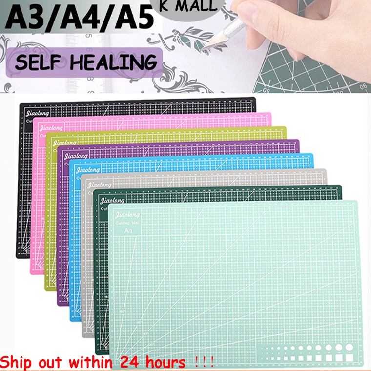 

AU710R84 Kmall A3/A4 PVC Cutting Mat Double-sided Cutting Pad Board DIY Tool Cutting Board-Papan Alas Potong Kertas 83