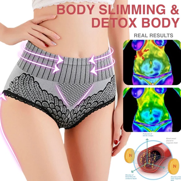 HONEYCOMB MASSAGE WOMEN UNDERWEAR Thermal Circulation Therapy Massage Panties Celana Pijat Terapi Si